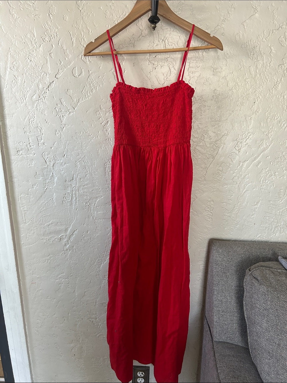 & Other Stories Smocked Bodice Cotton Dress